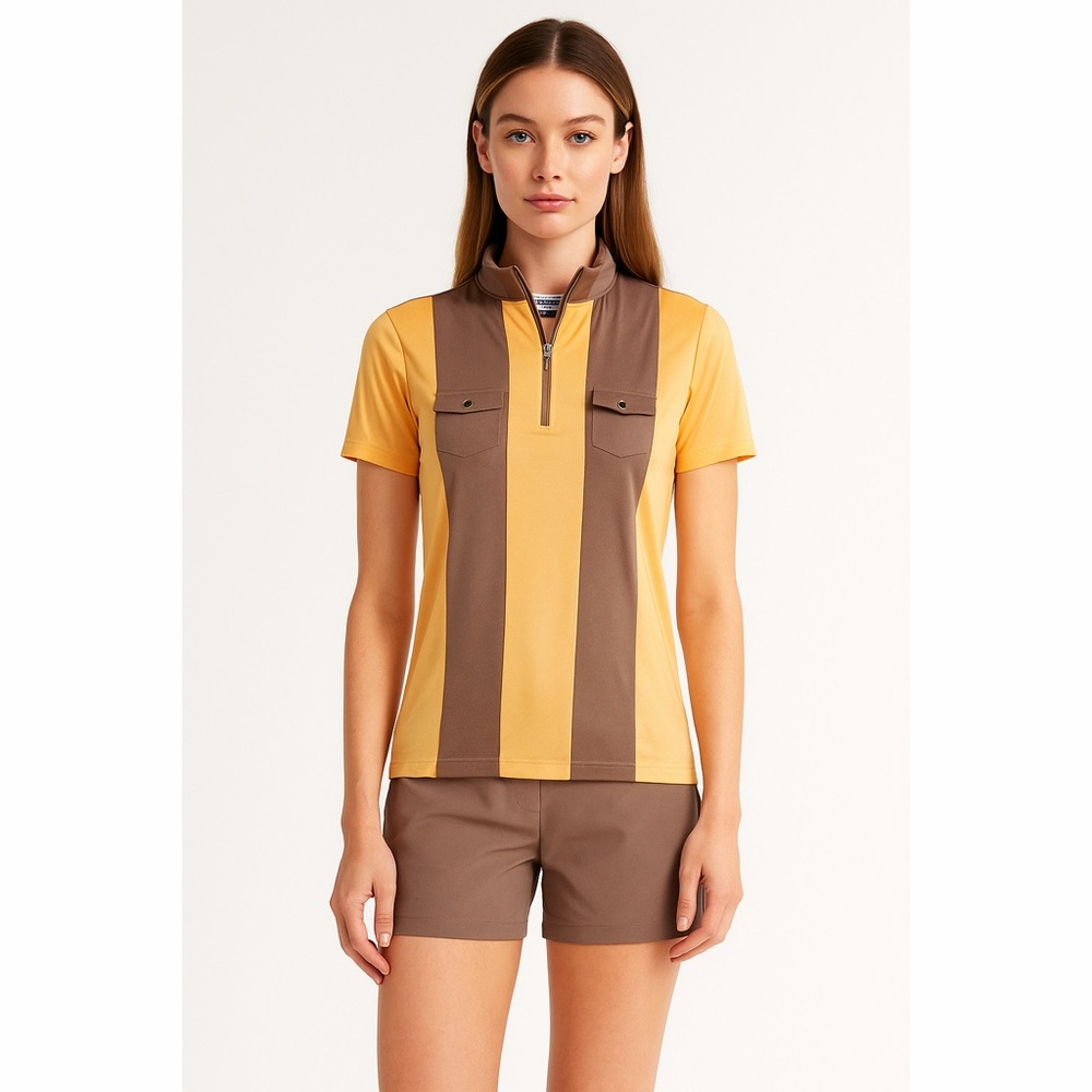Jamie Sadock | Retro Throwback Design Golf Short Sleeve Stretchy Shirt
